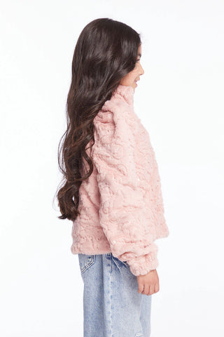 Chaser | Girls Pinky Puff Sleeve Jacket