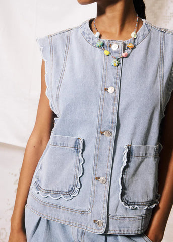 FRNCH JIJI | Lillo Blue Jean Vest