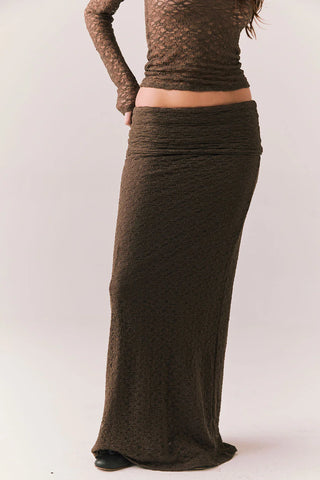 Chaser | Pamelaa Espresso Maxi Skirt