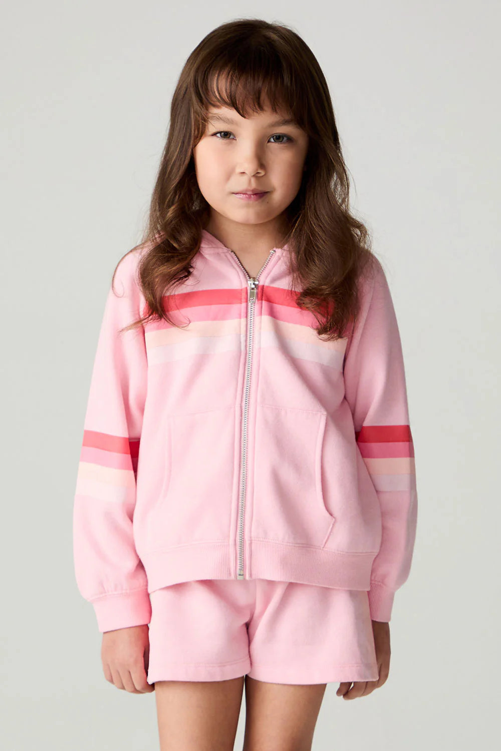 Chaser | Multi Stripe Girls Zip Up