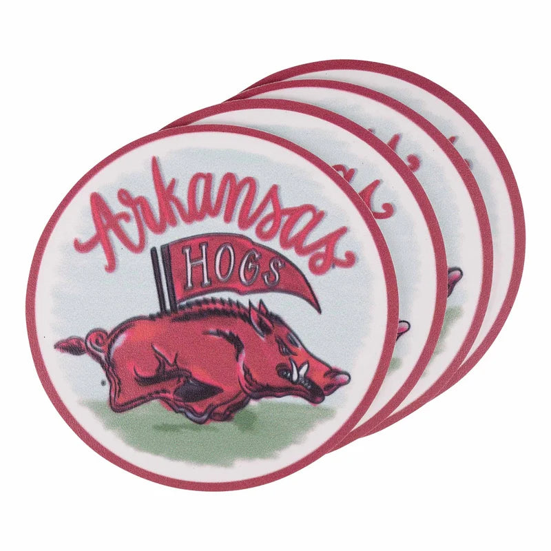 Glory Haus | Arkansas Mascot Coaster Set/4