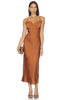 Elodie | Nocturne Satin Dress in Carmelized