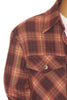 Elodie | Henrietta Plaid Shirt in Mauve Brown
