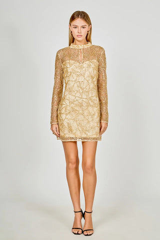 ER | Sequin Beaded Mesh Dress
