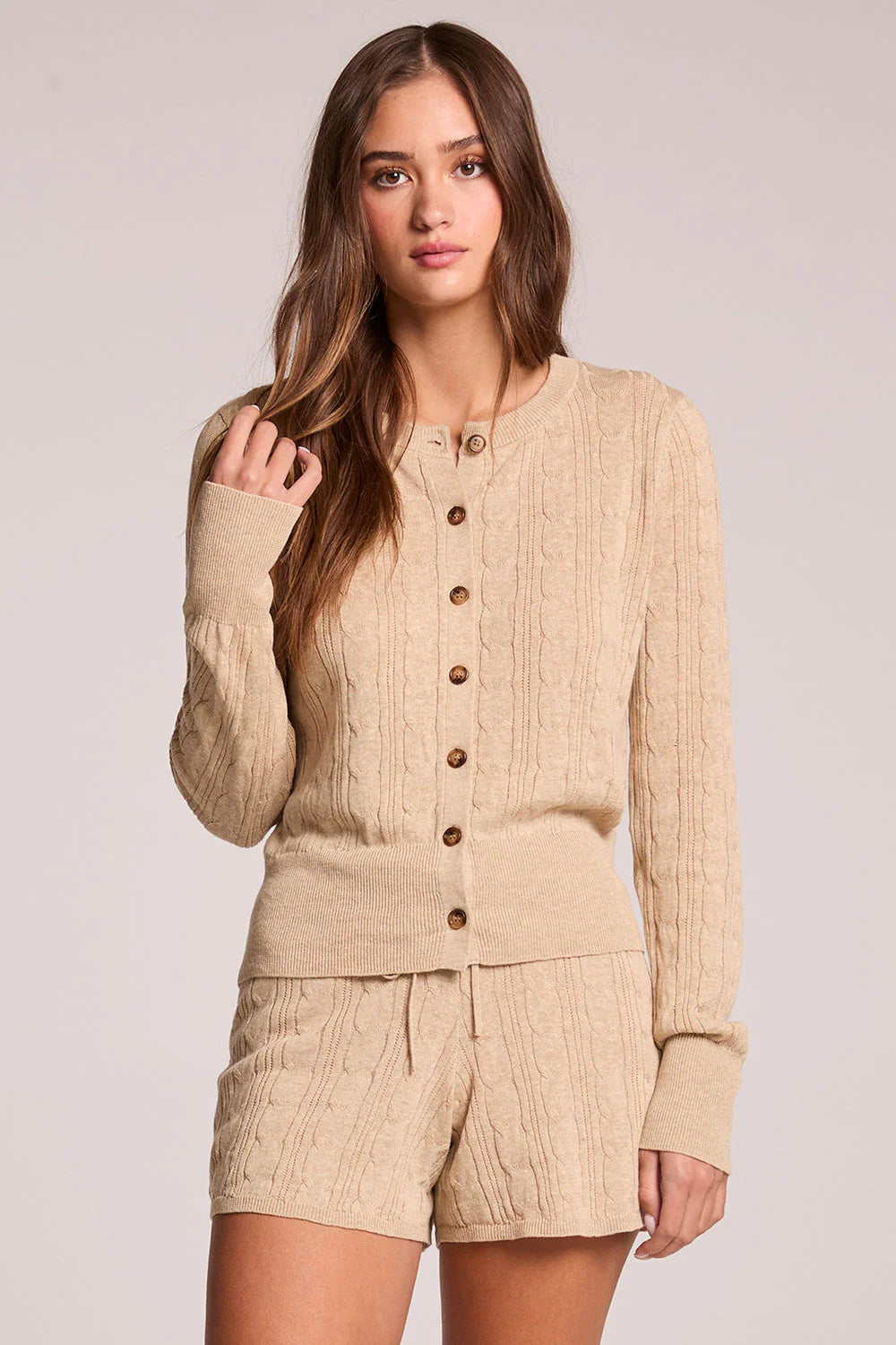 Chaser | Eliza Khaki Cardigan