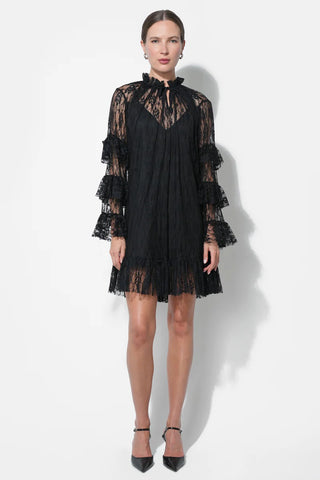 Adelyn Rae | Lorena Lace Ruffled Shift Dress