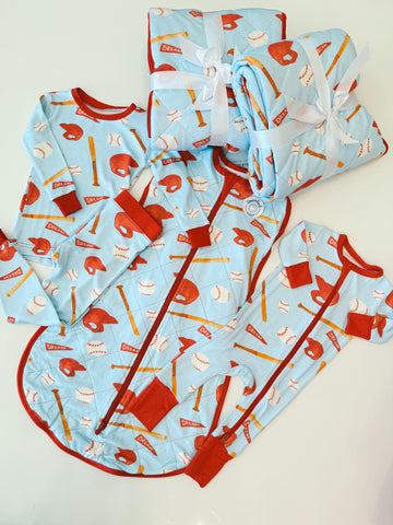 Dreamland Baby | Baseball Baby Bamboo Pajamas