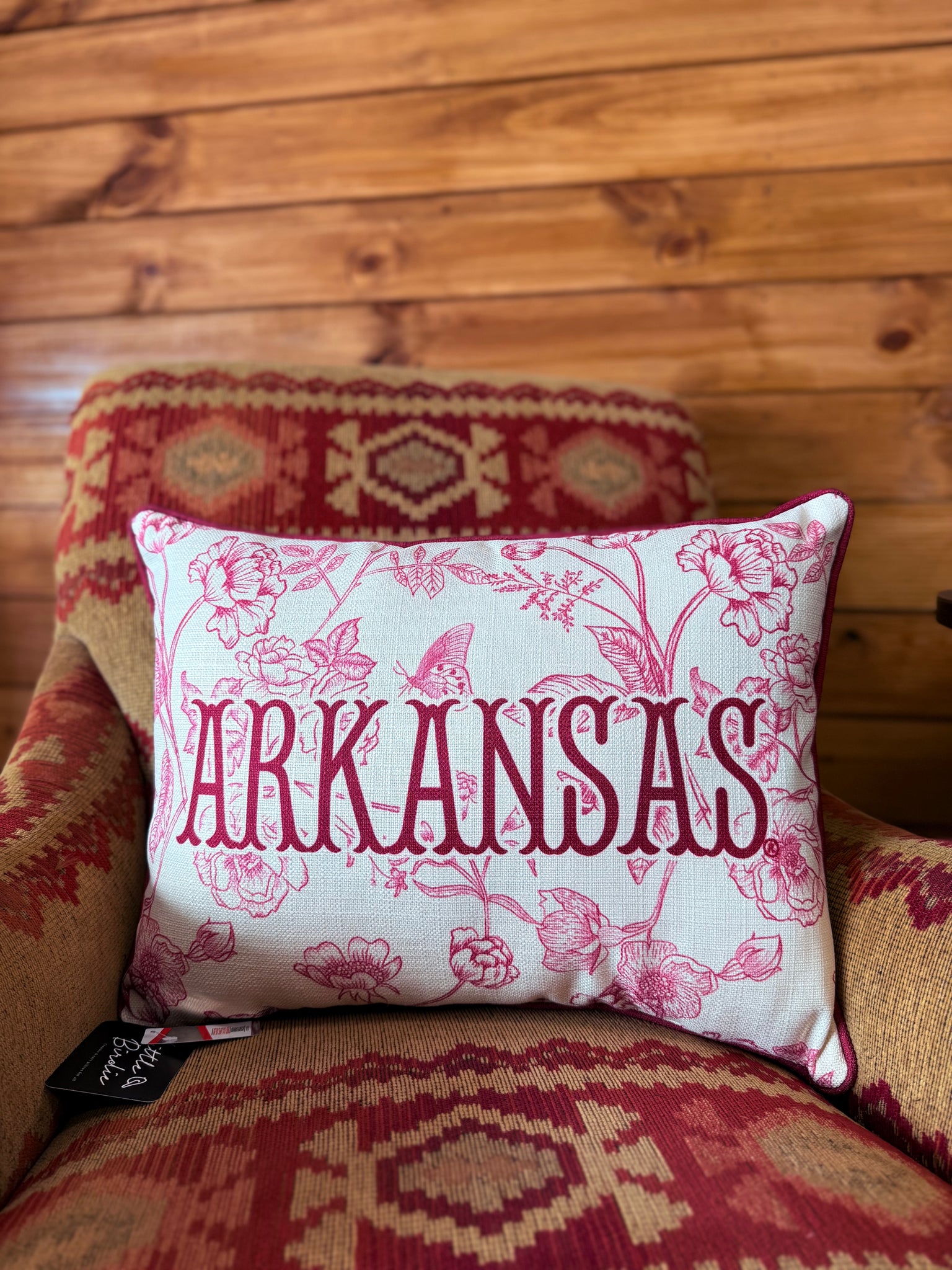 Arkansas Floral Pillow+Piping