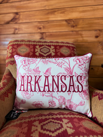 Arkansas Floral Pillow+Piping