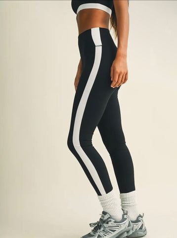 Side Contrast Block Legging