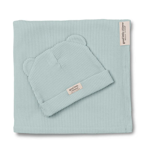 Bella Tunno | Rib Swaddle & Beanie Set