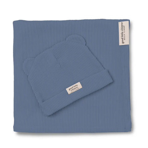 Bella Tunno | Rib Swaddle & Beanie Set