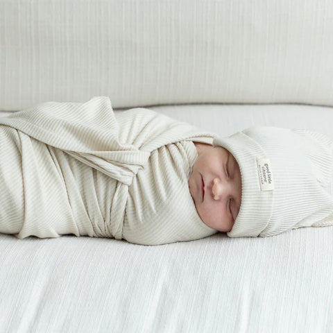 Bella Tunno | Rib Swaddle & Beanie Set