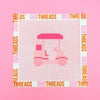 Pink Golf Cart Needlepoint Kit
