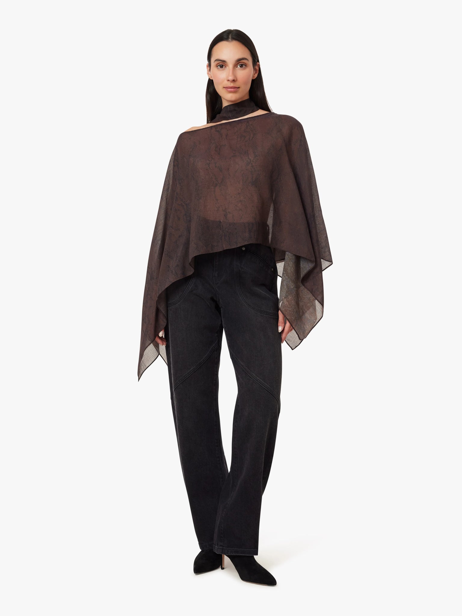 Habitual | Printed Scarf Top in Snake Print