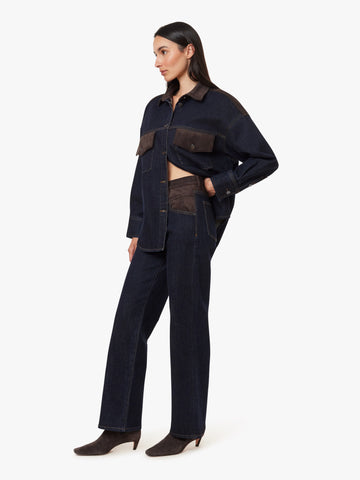 Habitual | Blaine Suede Mix High Rise Straight in Rinse