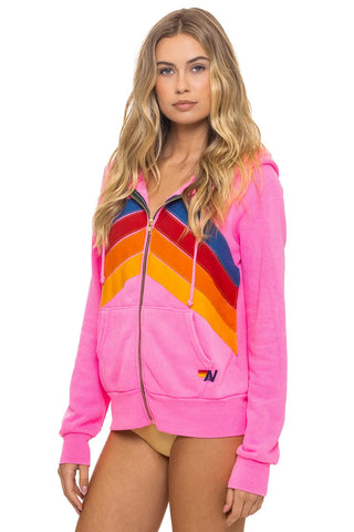 Aviator Nation | Mountain Stitch Chevron Zip Hoodie