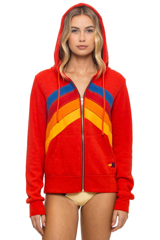 Aviator Nation | Mountain Stitch Chevron Zip Hoodie