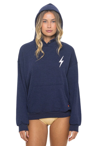 Aviator Nation | Pullover Hoodie Relaxed Bolt Stitch in Navy/White