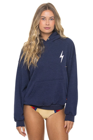Aviator Nation | Pullover Hoodie Relaxed Bolt Stitch in Navy/White