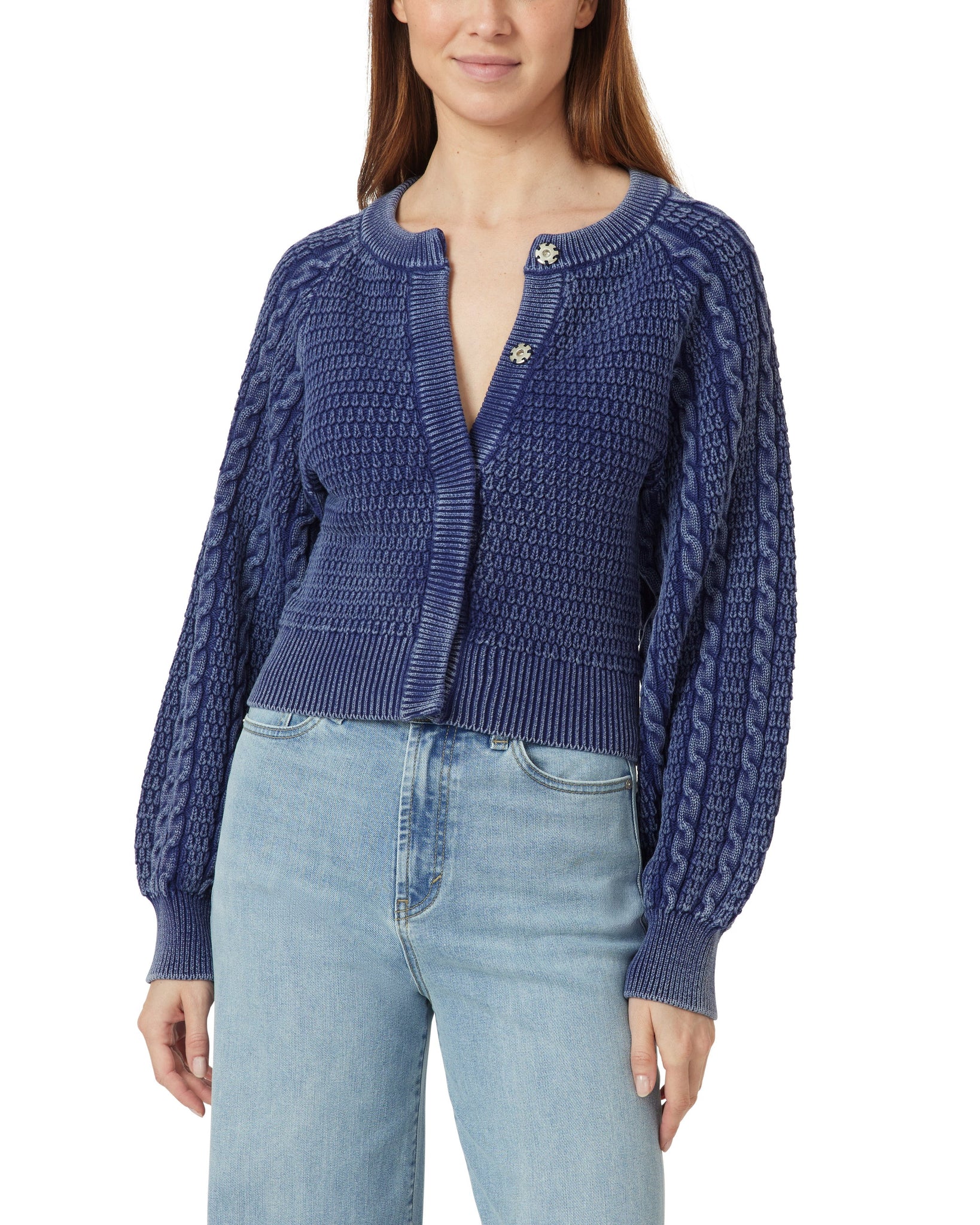 Habitual | Washed Cable Cardigan