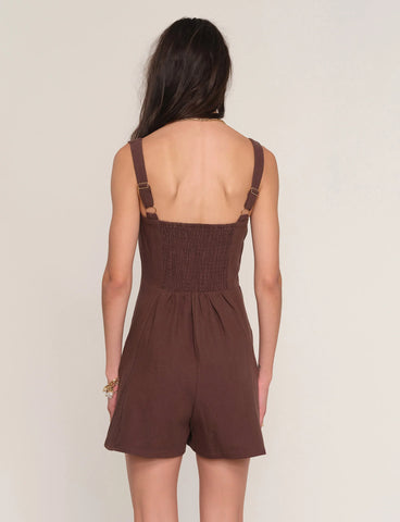 Heartloom | Loretta Romper in Espresso