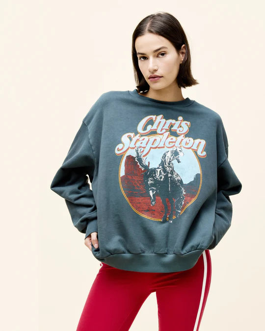 Daydreamer | Chris Stapleton Horse Oversized Crew Sweatshirt