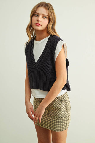 Miou Muse | Sweater Vest with Jersey Top Combo