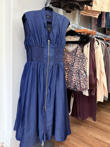 RBJ | V-Neck Zip-Up Dress