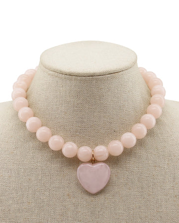 Blush Pink Acrylic Beaded Heart