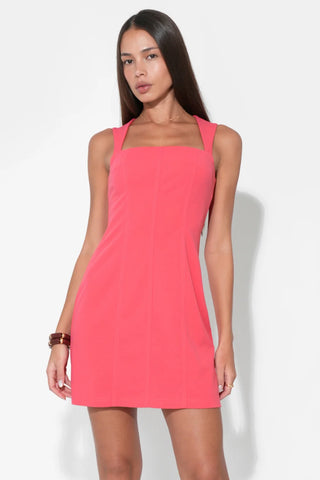 AR | Kiara Cut-Out Back Slim Mini Dress in Poppy