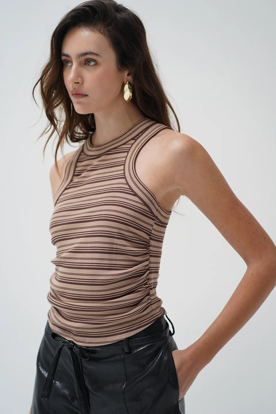 LNA | Halo Tank in Chocolate Stripe
