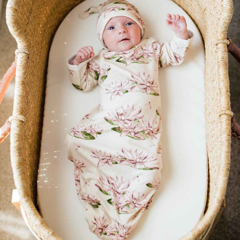 Milkbarn | Butterfly Bamboo Newborn Gown & Hat Set