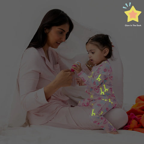 Magnetic Me | Pink Party Animals Glow In The Dark Coverall