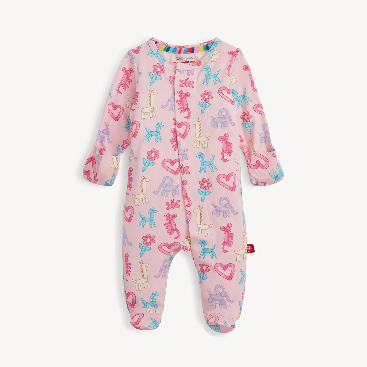 Magnetic Me | Pink Party Animals Glow In The Dark Footie