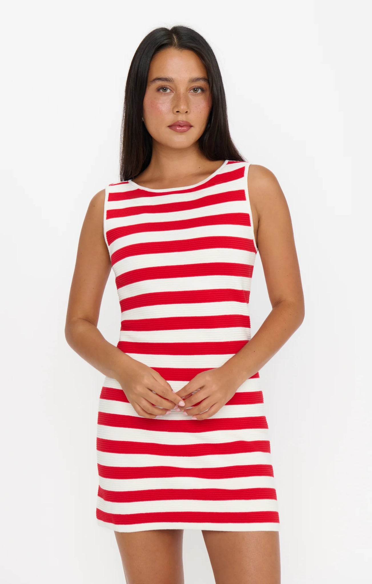 Show Me Your Mumu | Cameron Mini Dress in Red Stripe