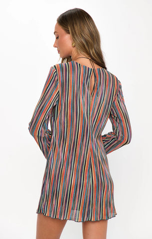 Show Me Your Mumu | Drifter Mini Dress in Sundown Stripe Knit