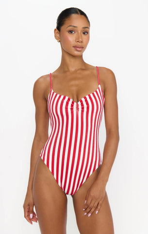 Show Me Your Mumu | Bells Beach One Piece in Red Stripe