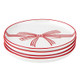 SB Red Bow Appetizer Plates (4)
