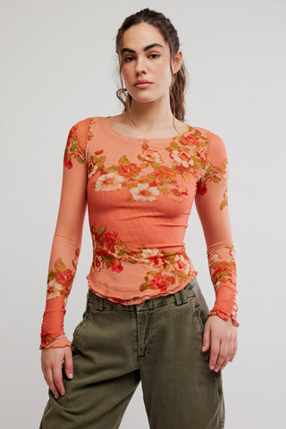 Free People | Lilly Printed Long Sleeve