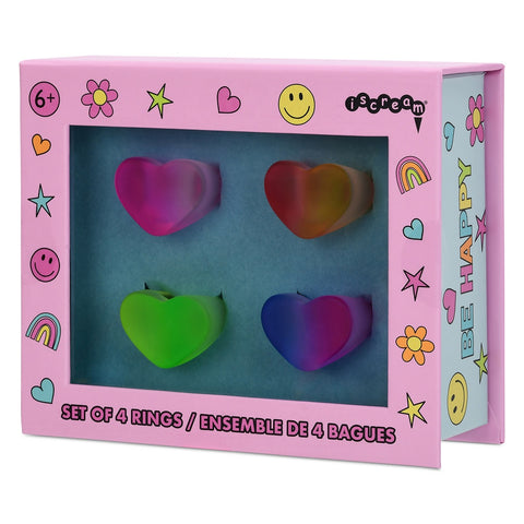 IScream | Ombre Heart Rings Set of 4