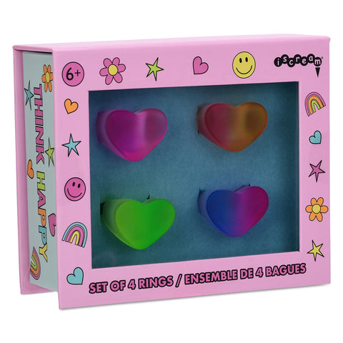 IScream | Ombre Heart Rings Set of 4
