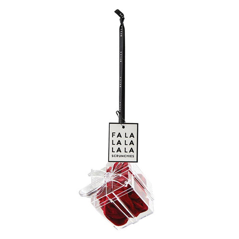 Velvet Present Ornament Scrunchie Set