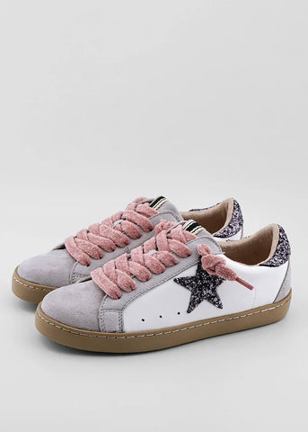 ShuShop | Paula Mini Pewter Glitter Sneaker