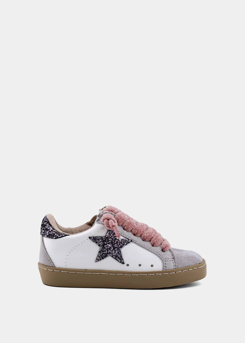 ShuShop | Paula Mini Pewter Glitter Sneaker