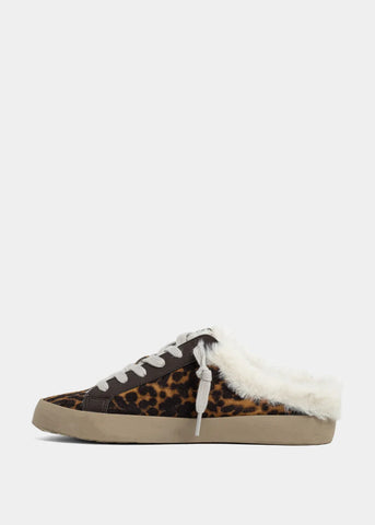 Shushop | Pinah Leopard Print Fur Lined Sneakers