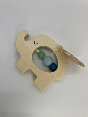 Mud Pie | Wooden Teether Rattle