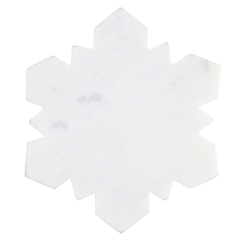 SB | Snowflake Marble Coasters