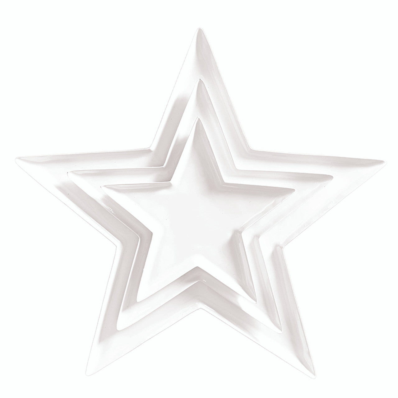 SB | Nested White Star Trays (Set of 3)