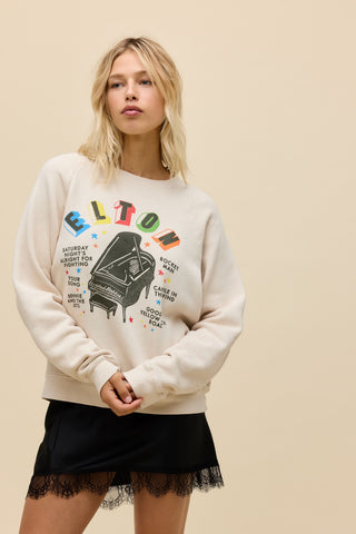 Daydreamer | Elton John Rainbow Piano Vintage Raglan Sweatshirt